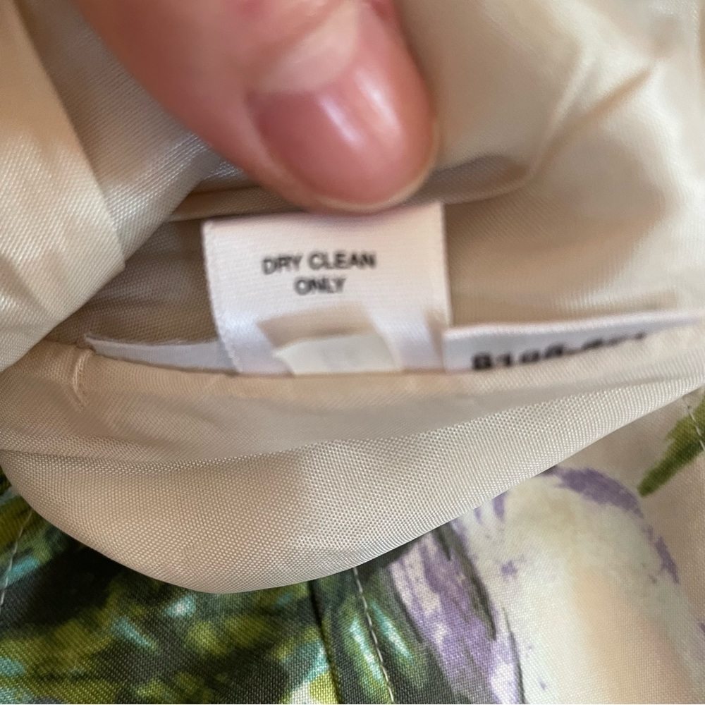 Ann Taylor Floral Cotton/Silk Knee Length Easter Skirt 10 - Picture 4 of 7